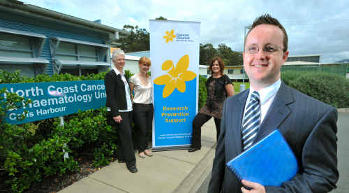 Legal aid: Solicitor Jay Clowes and Coast Cancer representatives Andria Sylvester (left), Louisa Fitz-Gerald and Brenna Smith are helping cancer patients sort out their legal affairs. Legal aid: Solicitor Jay Clowes and Coast Cancer representatives Andria Sylvester (left), Louisa Fitz-Gerald and Brenna Smith are helping cancer patients sort out their legal affairs.